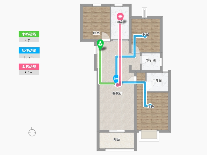 湖北省-武汉市-远洋万和四季-83.61-户型库-动静线