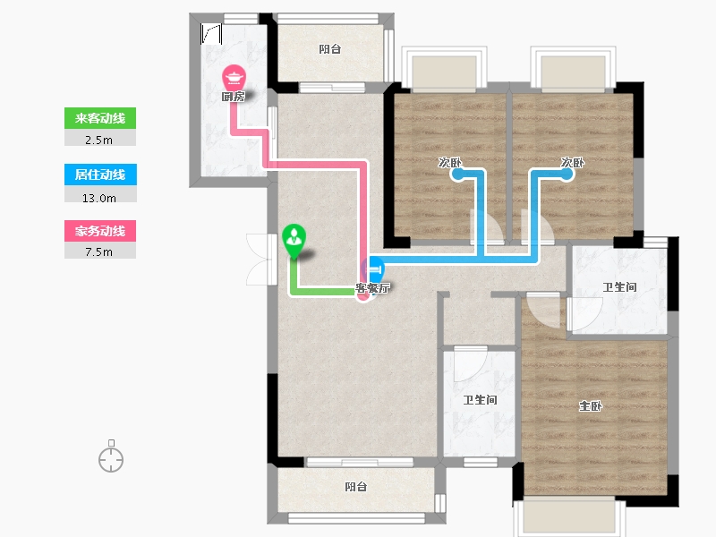 四川省-成都市-东韵花园-93.00-户型库-动静线