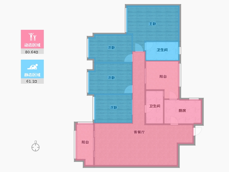 四川省-成都市-中海锦城一期-130.00-户型库-动静分区