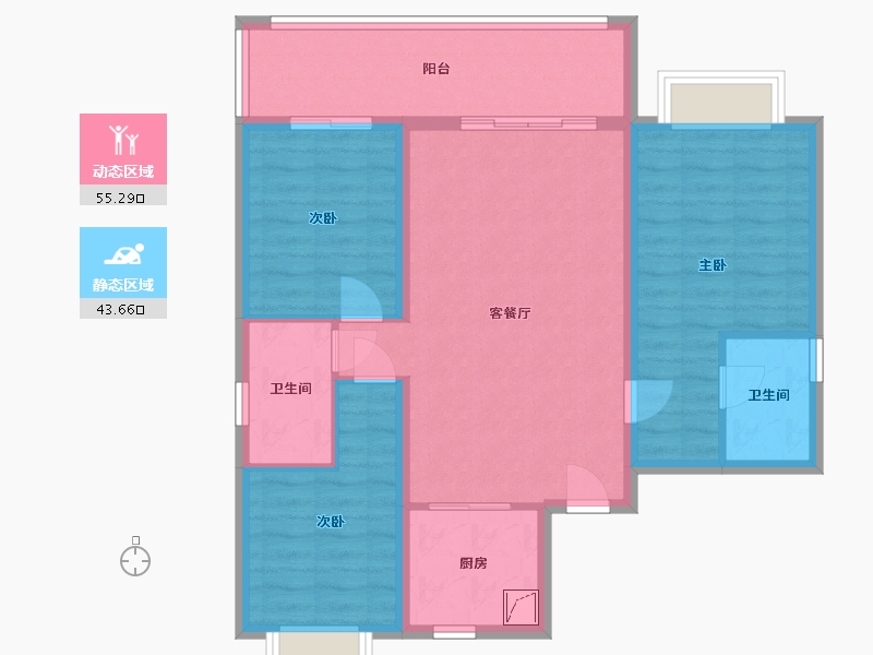 云南省-昆明市-碧桂园北城映象-114.00-户型库-动静分区