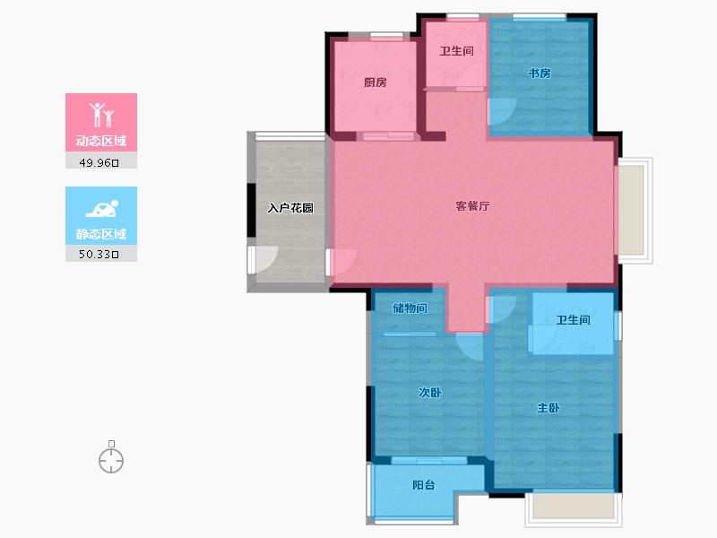 江苏省-盐城市-凤鸣缇香-98.00-户型库-动静分区