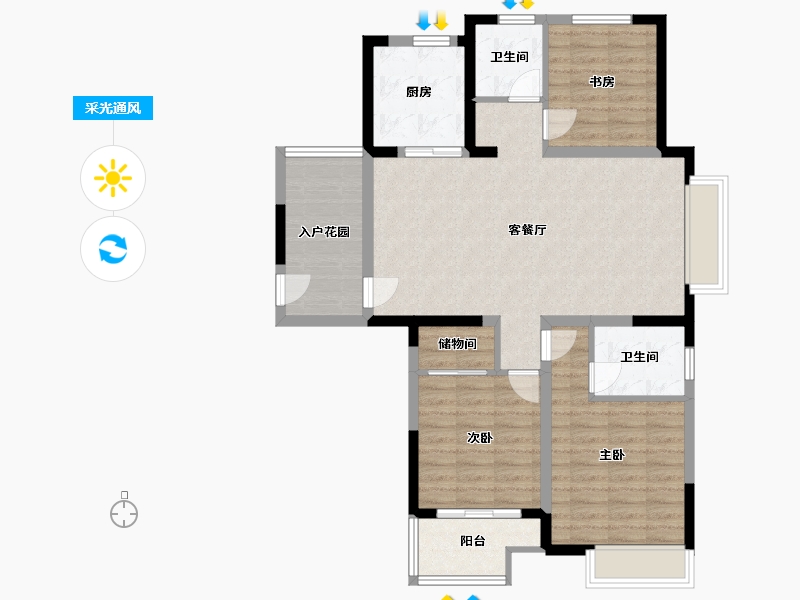 江苏省-盐城市-凤鸣缇香-98.00-户型库-采光通风