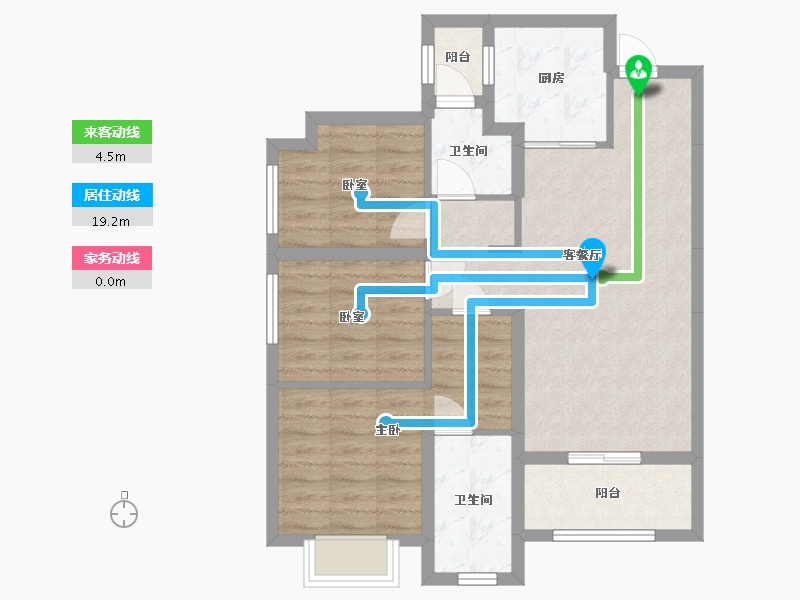 重庆-重庆市-天空之城-80.00-户型库-动静线