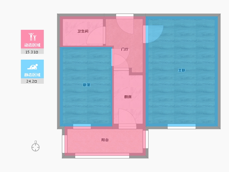 北京-北京市-劲松三区-311号楼-35.90-户型库-动静分区