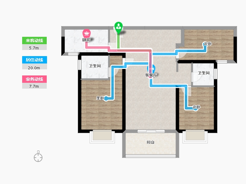 河南省-洛阳市-国风龙樾-96.00-户型库-动静线