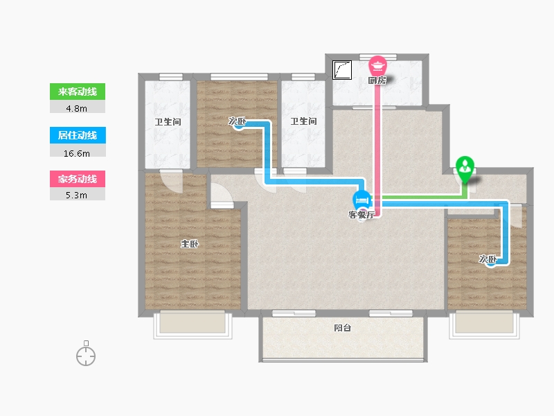 山东省-临沂市-宝丽天樾-117.00-户型库-动静线