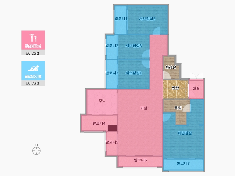 서울특별시-강동구-고덕아이파크-165.20-户型库-动静分区