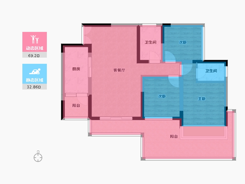 四川省-广安市-凰腾龙玺-84.00-户型库-动静分区