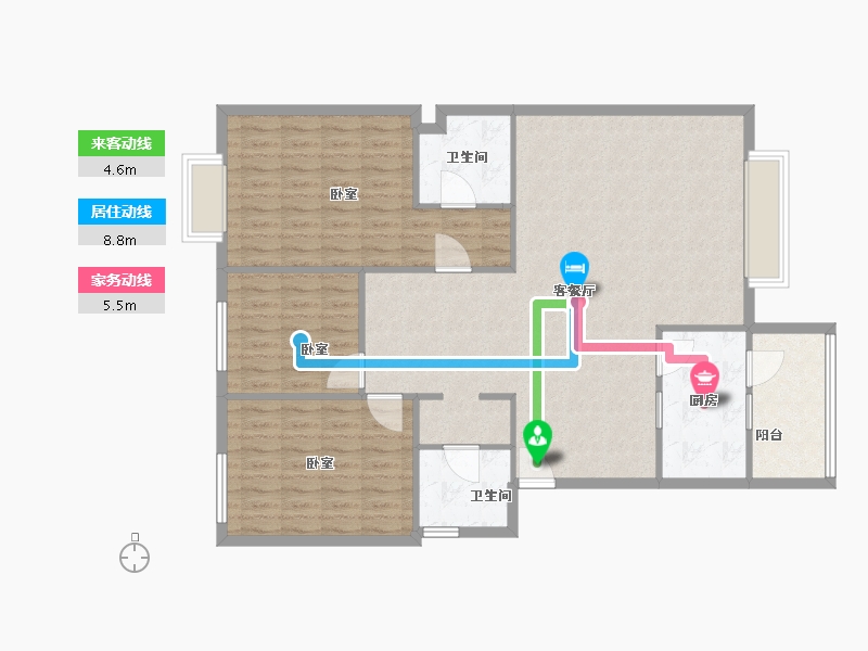 四川省-成都市-警官公寓-122.00-户型库-动静线