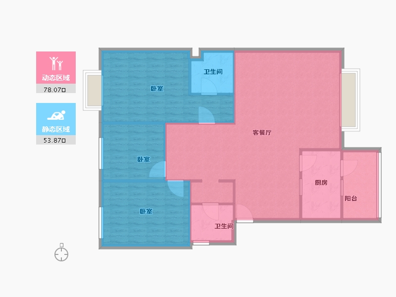 四川省-成都市-警官公寓-122.00-户型库-动静分区