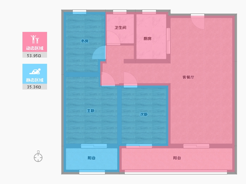 山东省-德州市-崇德园-85.00-户型库-动静分区