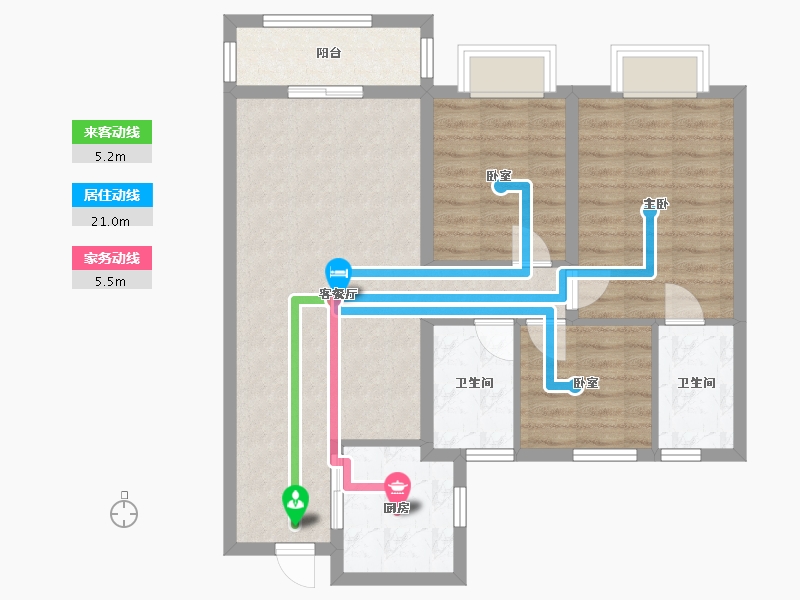 湖北省-武汉市-万科云城-88.00-户型库-动静线