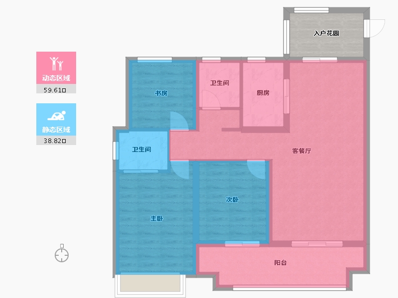 山东省-威海市-学仕名邸-94.50-户型库-动静分区