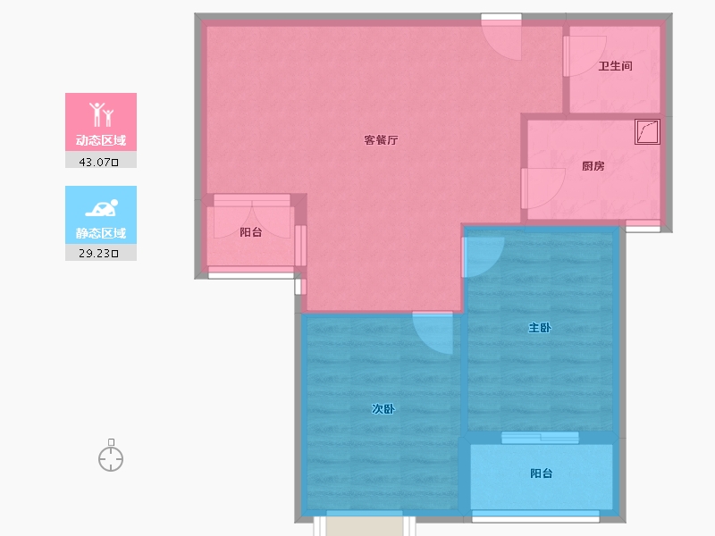 福建省-福州市-霞镜新城-65.00-户型库-动静分区