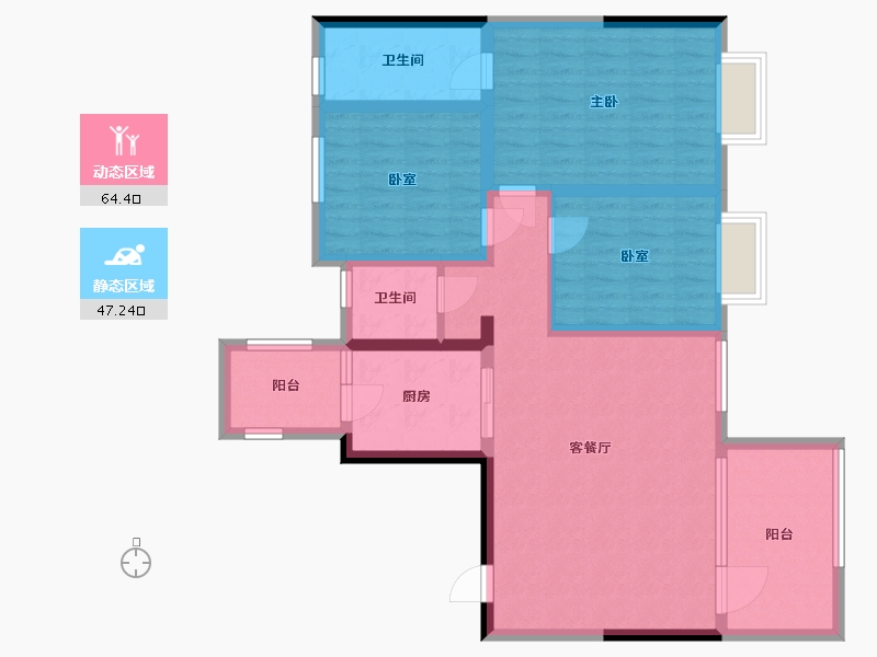 四川省-成都市-海棠时代广场-103.90-户型库-动静分区