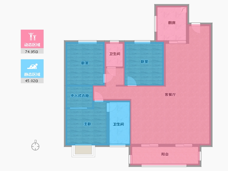 陕西省-宝鸡市-三迪锦云府-108.00-户型库-动静分区