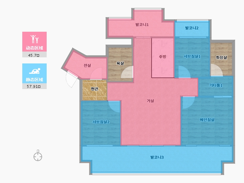 서울특별시-관악구-신림동부센트레빌-107.09-户型库-动静分区