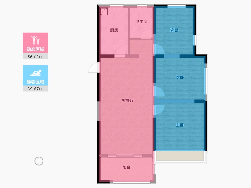 江苏省-连云港市-世纪凤凰城-85.53-户型库-动静分区