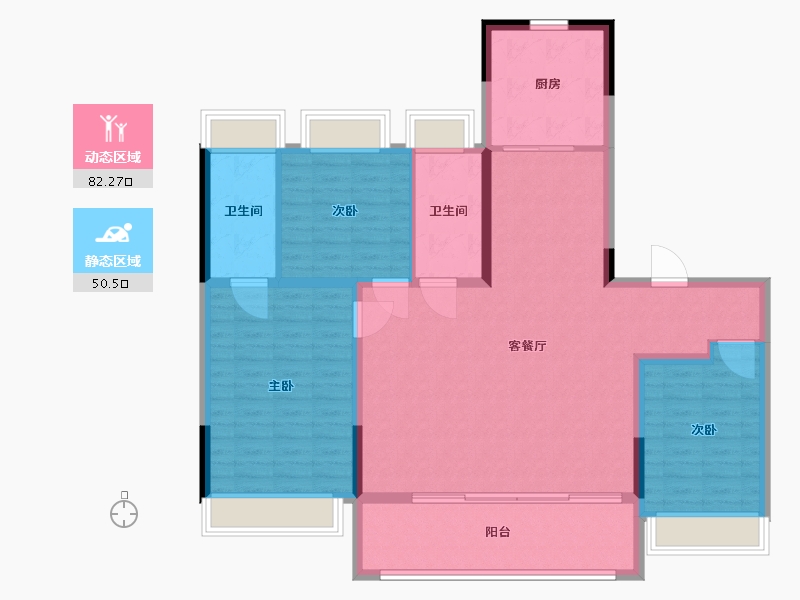 江苏省-苏州市-科技城-121.00-户型库-动静分区