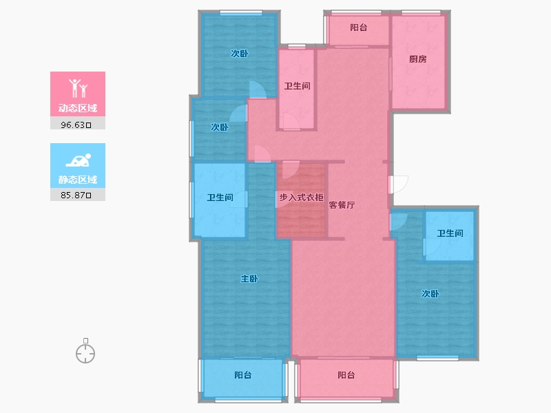 浙江省-杭州市-远洋西溪公馆-169.16-户型库-动静分区