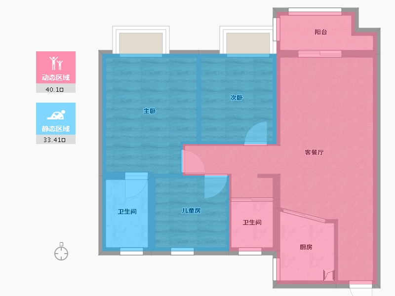 上海-上海市-阅海云庭-70.00-户型库-动静分区