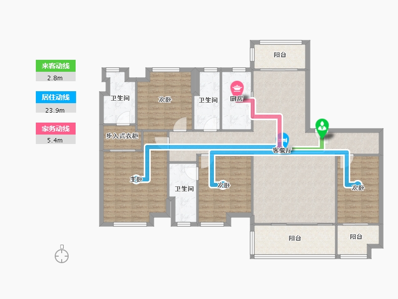 广东省-佛山市-保利碧桂园天汇-160.00-户型库-动静线