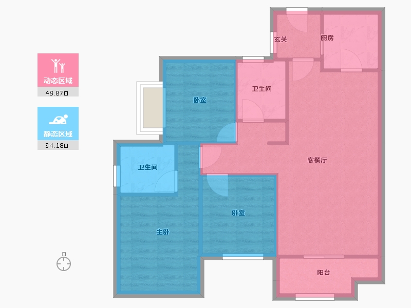 广东省-中山市-中山华发观山水花园-94.46-户型库-动静分区