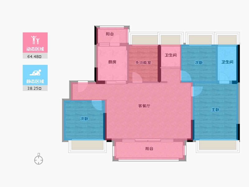 四川省-南充市-澜山邸-98.24-户型库-动静分区