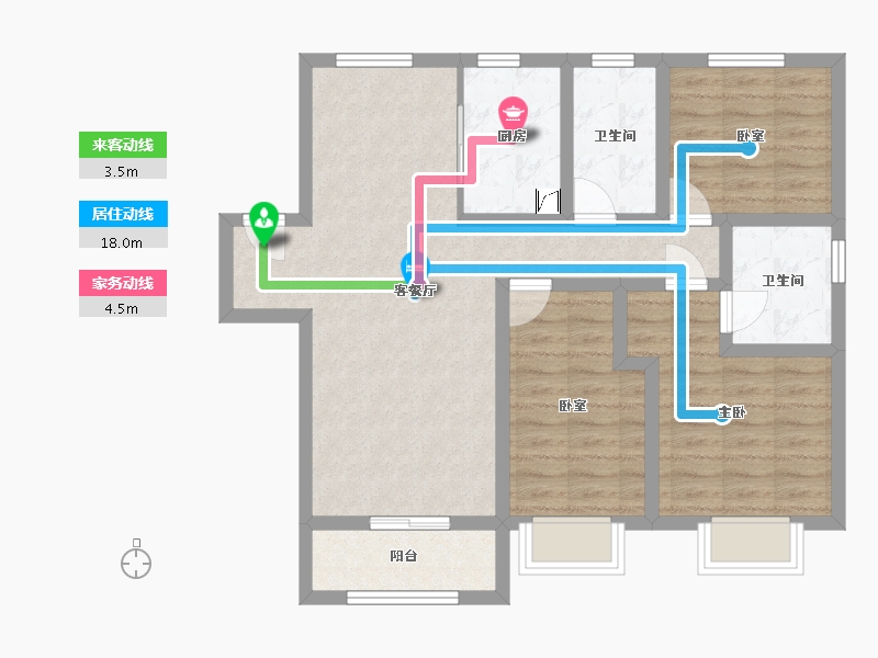 河北省-石家庄市-融创·奥城-94.00-户型库-动静线