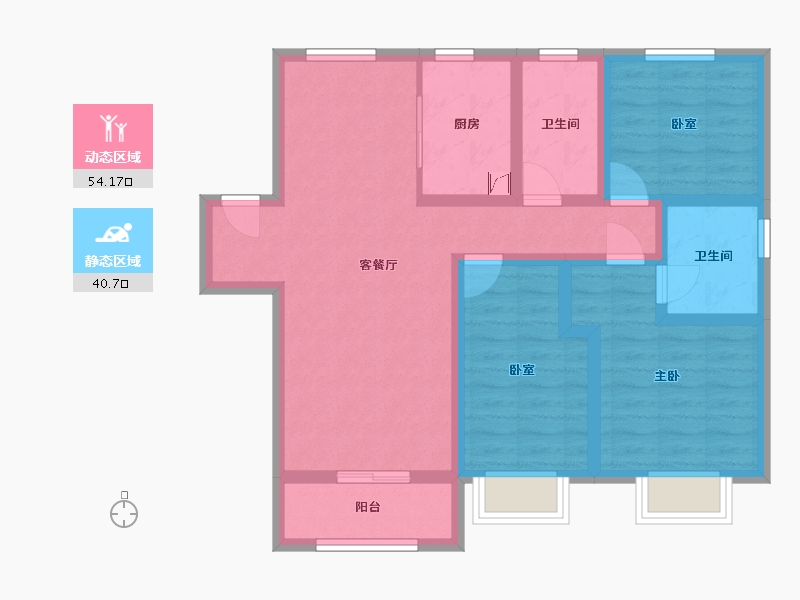 河北省-石家庄市-融创·奥城-94.00-户型库-动静分区