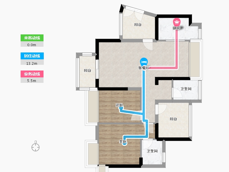 广东省-珠海市-誉名都-74.84-户型库-动静线