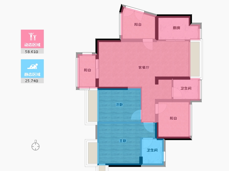 广东省-珠海市-誉名都-74.84-户型库-动静分区