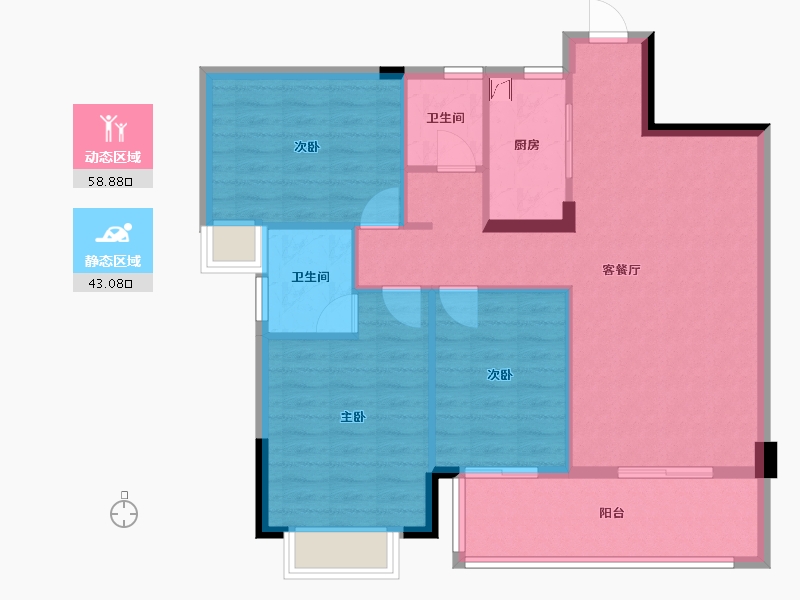 福建省-龙岩市-万星悦府-92.00-户型库-动静分区