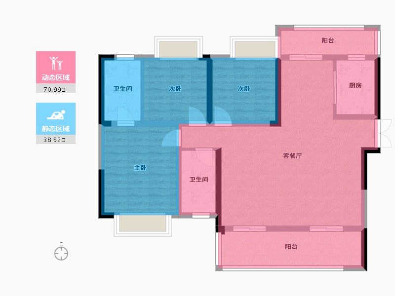 湖北省-宜昌市-世纪山水-100.26-户型库-动静分区