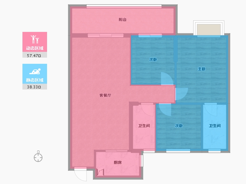 福建省-莆田市-云悦壹号-86.66-户型库-动静分区