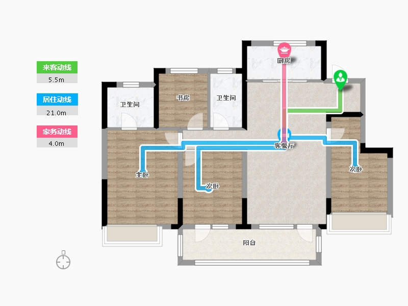 山东省-青岛市-平-104.00-户型库-动静线