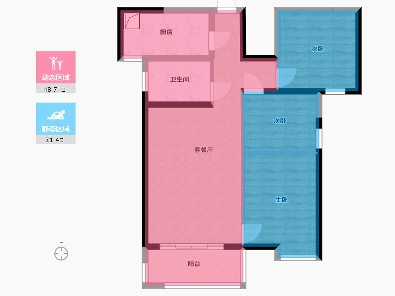 陕西省-西安市-海伦湾-73.00-户型库-动静分区