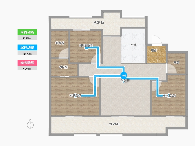 서울특별시-강남구-롯데캐슬프레미어-106.12-户型库-动静线