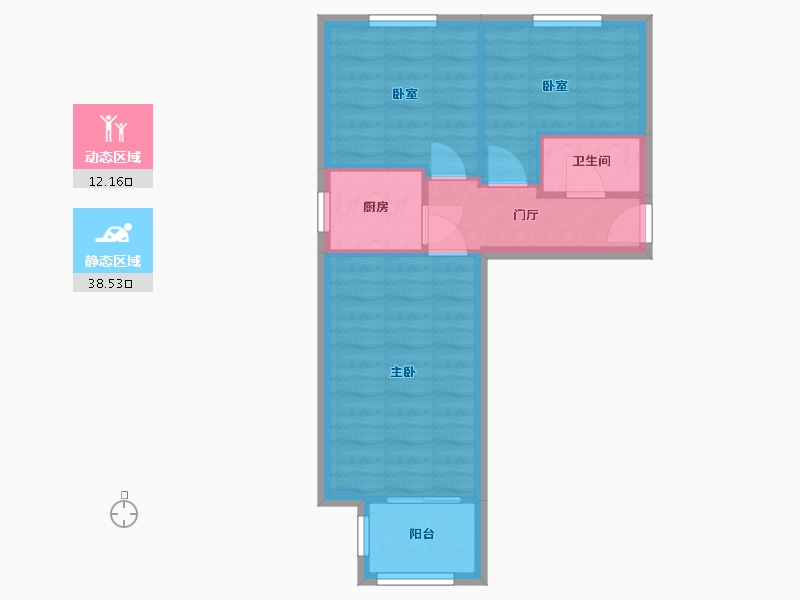 北京-北京市-明光村小区-45.00-户型库-动静分区