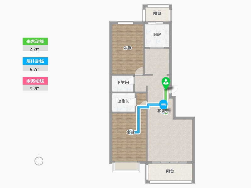 北京-北京市-天通中苑-111.75-户型库-动静线