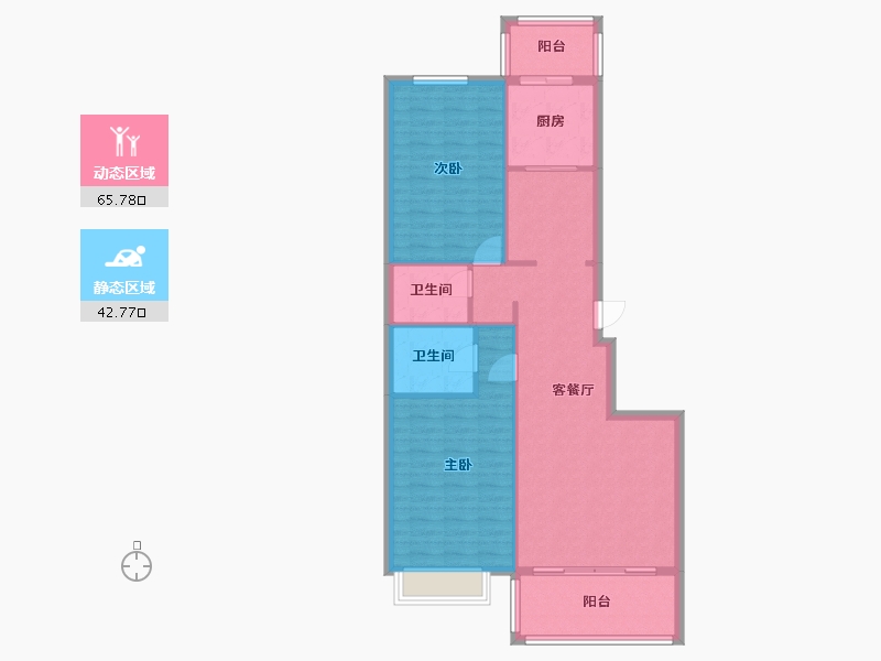 北京-北京市-天通中苑-111.75-户型库-动静分区