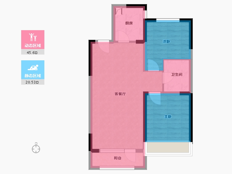 辽宁省-沈阳市-金沙巴黎花园-62.00-户型库-动静分区