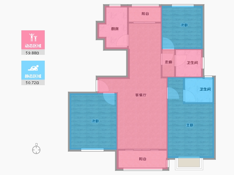 上海-上海市-金钻苑-北区-101.10-户型库-动静分区