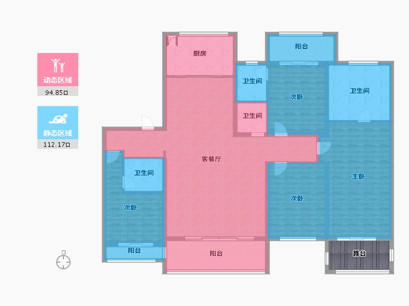 江苏省-南通市-金水湾院语江南-190.00-户型库-动静分区