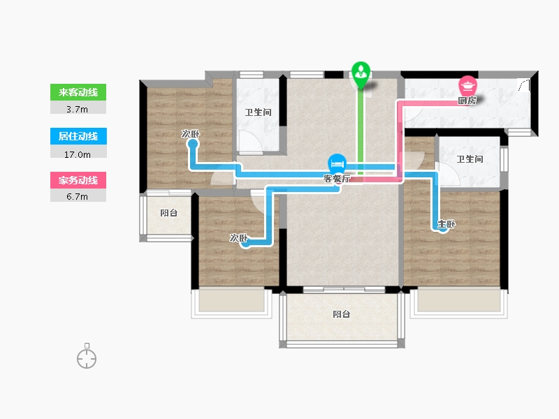 广东省-潮州市-阳光华府-112.00-户型库-动静线