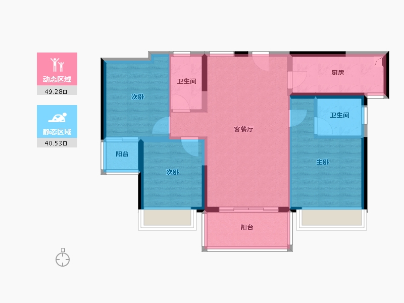 广东省-潮州市-阳光华府-112.00-户型库-动静分区