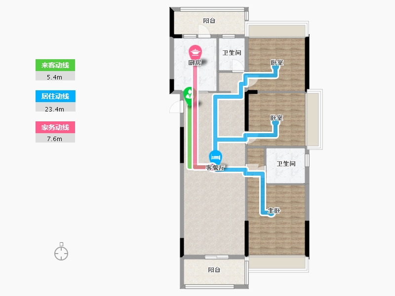 湖北省-潜江市-中伦天悦府-118.00-户型库-动静线