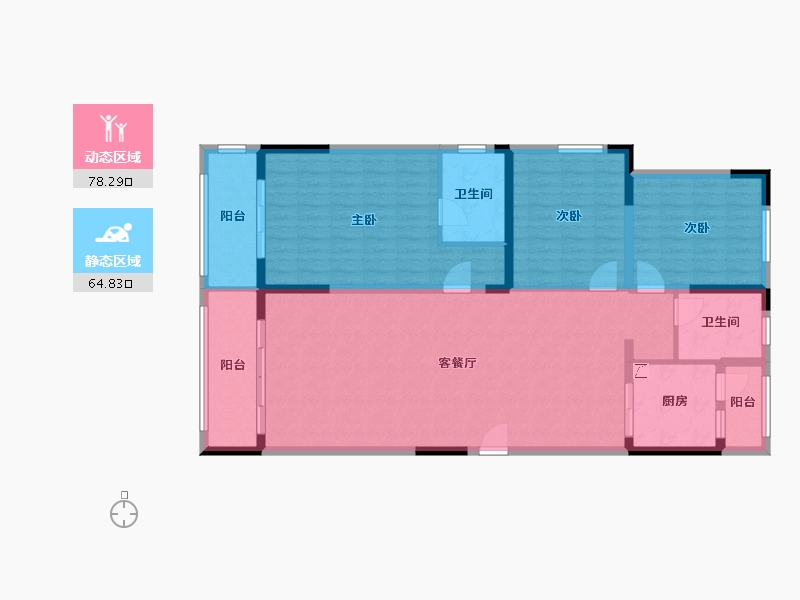 湖北省-恩施土家族苗族自治州-龙凤生态园文澜园-130.00-户型库-动静分区