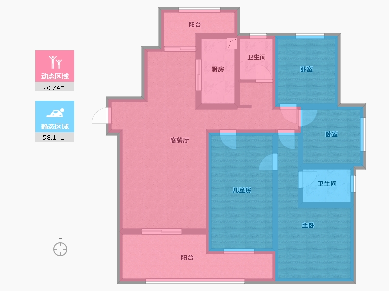 安徽省-滁州市-经纬壹品-120.00-户型库-动静分区