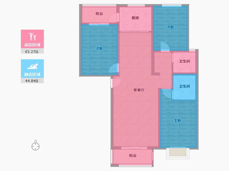 河北省-邢台市-福美六号院-133.00-户型库-动静分区